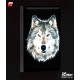 Fractal wolf DESIGN Obraz z oświetleniem LED pionowy