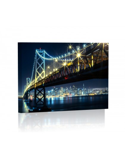 San Fransisco DESIGN Obraz z oświetleniem LED prostokątny
