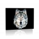 Fractal wolf DESIGN Obraz z oświetleniem LED prostokątny