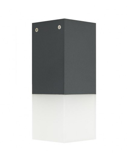 Modern garden lamp Cube 20,5 cm dark grey