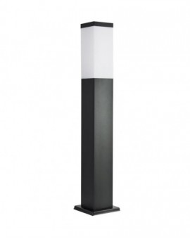 Modern garden lamp square Inox 65 cm black