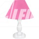 Różowa klasyczna stojąca lampa z abażurem Stefi