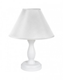 Biała klasyczna lampa stojąca nocna abażur Stefi