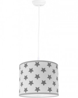 Biało-szara klasyczna lampa wisząca Gwiazdki 25 cm