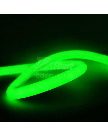 Green Neon LED Flex 230V Round Strip 360 ° IP67