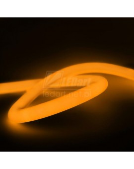 Pomarańczowy Neon LED Flex 230V Taśma Okrągła 360° IP67