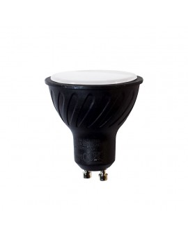 Black LED bulb GU10 7W warm white
