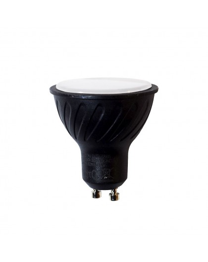 Czarna żarówka LED GU10 7W barwa biała ciepła