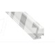 1 m Biały C Kątowy Narożny Profil LED Aluminium
