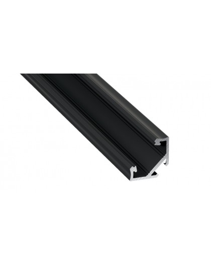 2 m Czarny C Kątowy Narożny Profil LED Aluminium