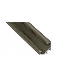 2 m Inox C Kątowy Narożny Profil LED Aluminium