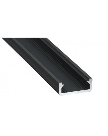 2 m Czarny D Nawierzchniowy Profil LED Aluminium