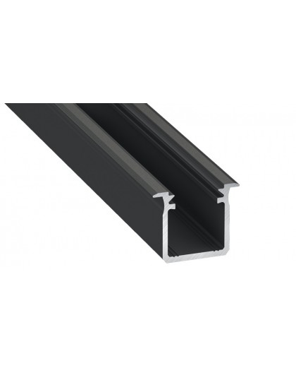 2 m Czarny G Podtynkowy Wpuszczany Profil LED Aluminium