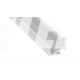 1 m Biały H Kątowy Asymetryczny Narożny Profil LED Aluminium