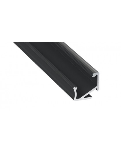 1 m Czarny H Kątowy Asymetryczny Narożny Profil LED Aluminium