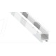 2 m Biały W Podtynkowy Wpuszczany Profil LED Aluminium