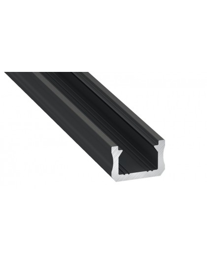 2 m Czarny X SLIM Wąski Profil LED Nawierzchniowy Aluminium