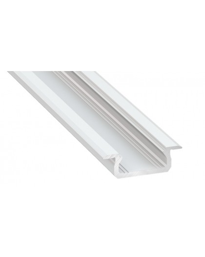 2 m Biały Z Podtynkowy Wpuszczany Profil LED Aluminium