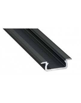 1 m Czarny Z Podtynkowy Wpuszczany Profil LED Aluminium