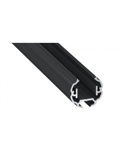 2 m Czarny Okrągły Regulowany Profil LED Cosmo Aluminium Lumines