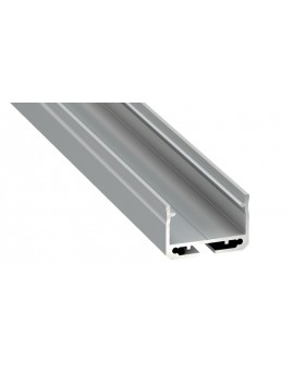 1 m Srebrny Sileda Szeroki Dwutaśmowy Profil LED Nawierzchniowy Aluminium
