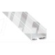 1 m Biały Sileda Szeroki Dwutaśmowy Profil LED Nawierzchniowy Aluminium