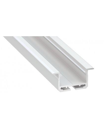 1 m Biały Insileda Szeroki Dwutaśmowy Wpuszczany Profil LED Aluminium