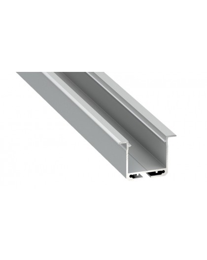 1 m Srebrny Indileda Szeroki 2 Rzędy Taśm LED Wpuszczany Profil LED Aluminium