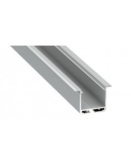 2 m Srebrny Indileda Szeroki 2 Rzędy Taśm LED Wpuszczany Profil LED Aluminium