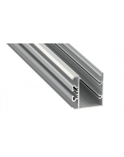 2 m Srebrny Unico Jednostronny Kierunkowy Profil LED Nawierzchniowy Aluminium