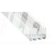 1 m Biały Iledo Szeroki Wiszący Profil LED 3 Rzędy Taśm LED Aluminium