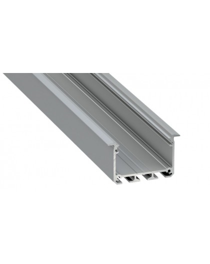 1 m Srebrny Inso Szeroki Wpuszczany Profil LED 3 Rzędy Taśm LED Aluminium