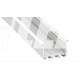 2 m Biały Inso Szeroki Wpuszczany Profil LED 3 Rzędy Taśm LED Aluminium