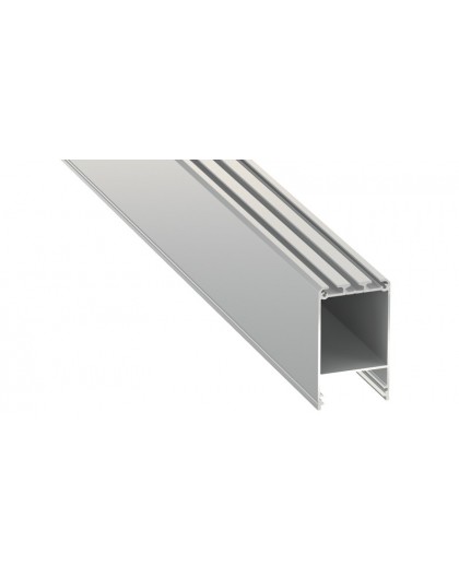 1 m Srebrny Claro Głęboki Wiszący Profil LED 3 Rzędy Taśm LED Aluminium