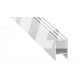 2 m Biały Claro Głęboki Wiszący Profil LED 3 Rzędy Taśm LED Aluminium