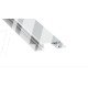 2 m Srebrny Zati Wpuszczany Podwójny Profil LED do Płyt G-K Aluminium